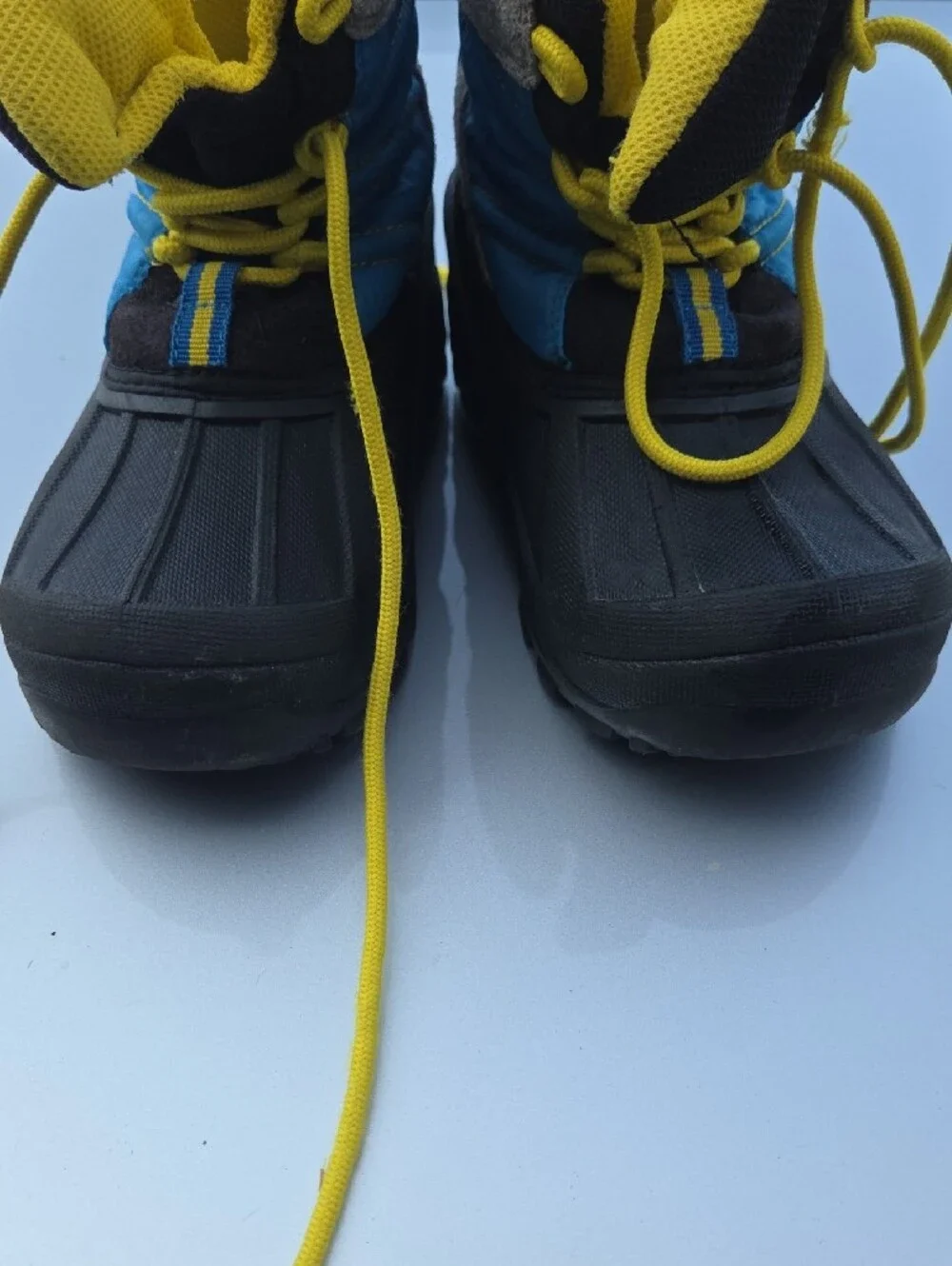 Kids Waterproof Winter Boots in Blue and Yellow